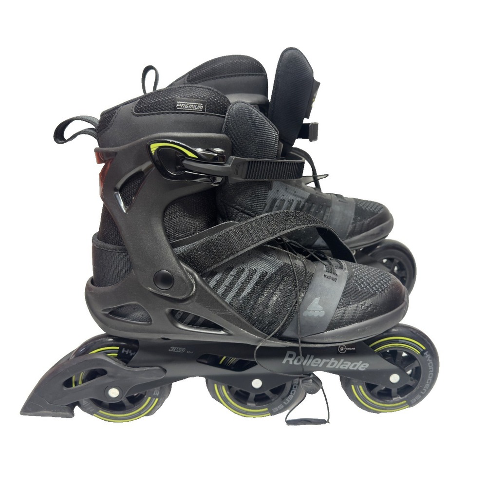 Used ROLLERBLADE Macroblade 110 3WD Black/Grey INLINE SKATES Men's Size 11.5